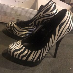Miss Me Zebra heels